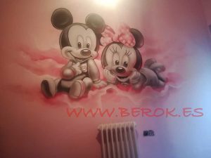 Graffiti Infantil Mickey Mouse Bebe 300x100000